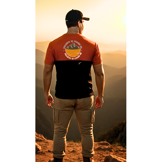 Camisa Casual Masculina Laranja - 10 Cumes