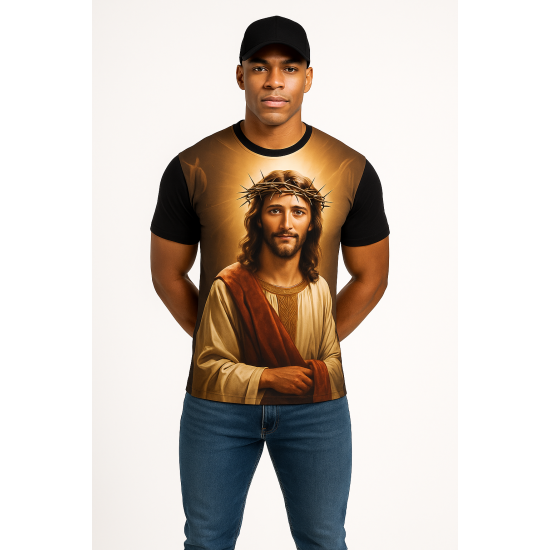 Camisa UV Personalizada IA - Jesus