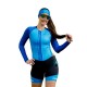 Macaquinho Manga Longa Horse Power Ciclismo Elite- Feminino - F139 Azul