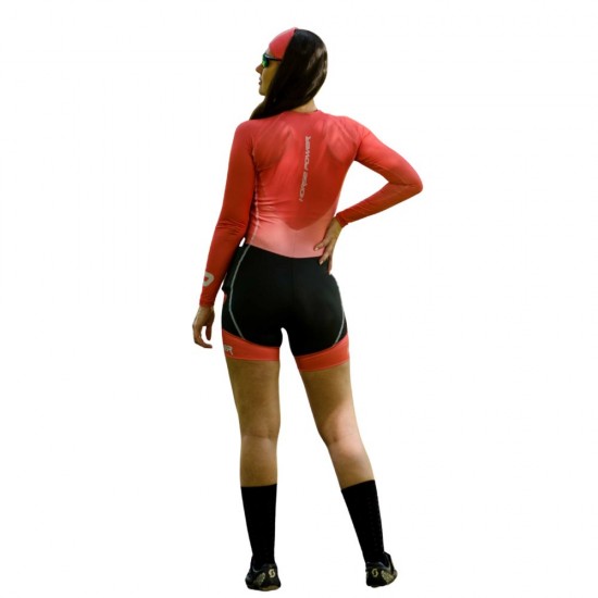 Macaquinho Manga Longa Horse Power Ciclismo Elite- Feminino - F139 Flamingo