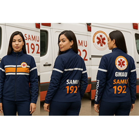 Corta Vento SAMU Azul Modelo 01 - Feminino