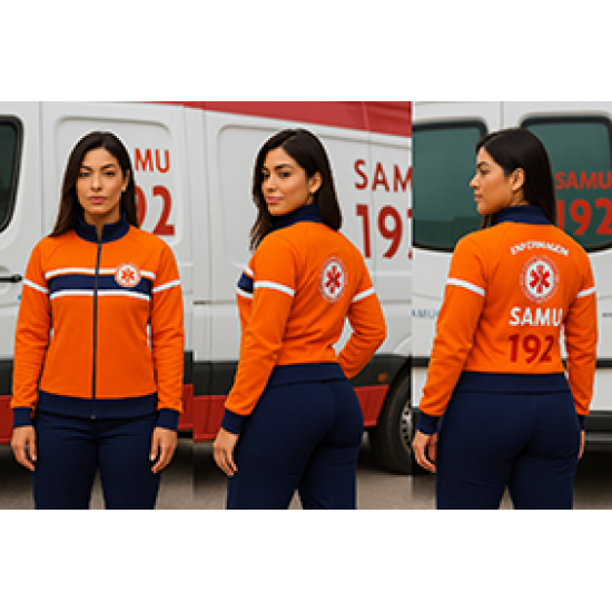 Corta Vento SAMU Laranja Modelo 02 - Feminino