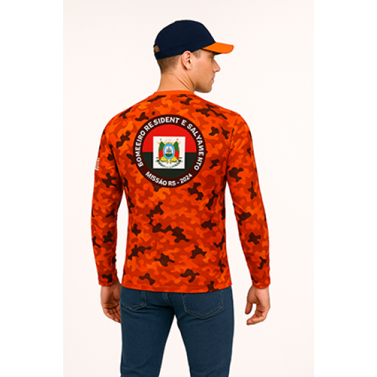 Camisa Manga Longa UV 50+ Bombeiro Modelo 02