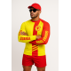 6008 CAMISA MANGA LONGA PROTEÇÃO UV 50+ AMARELA COM FAIXA VERMELHA