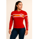 camisa uv proteção solar UV vermelha