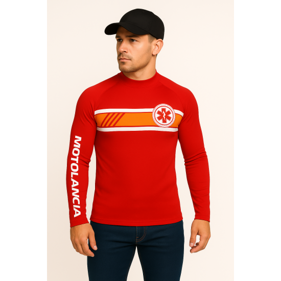 camisa uv proteção solar UV vermelha