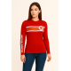 camisa uv proteção solar UV vermelha