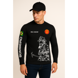 CAMISA MANGA LONGA UV 50+ PRETA bombeiro