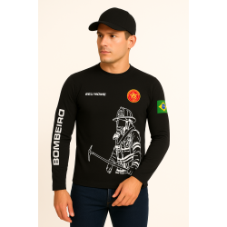 CAMISA MANGA LONGA UV 50+ PRETA bombeiro