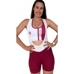 Bretelle Ciclismo Feminino Bordô Modelo 02