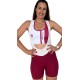 Bretelle Ciclismo Feminino Bordô Modelo 02